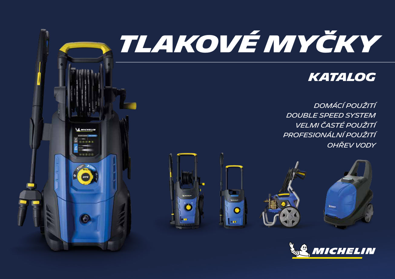 Strana katalógu Michelin – Tlakové umývačky
